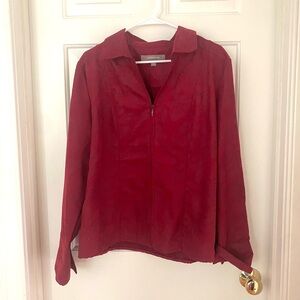 Croft & Barrow Red Paisley Top